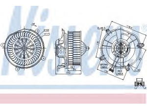 NISSENS 87104 vidaus pūtiklis 
 Šildymas / vėdinimas -> Orpūtė/dalys
2118300508, 2118301008, A2118300508