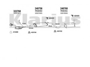 KLARIUS 721167E išmetimo sistema 
 Išmetimo sistema -> Išmetimo sistema, visa