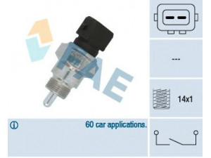 FAE 40655 jungiklis, atbulinės eigos žibintas 
 Elektros įranga -> Šviesų jungikliai/relės/valdymas -> Šviesų jungiklis/svirtis
002 945 415