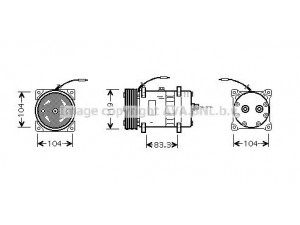 PRASCO CNK176 kompresorius, oro kondicionierius 
 Oro kondicionavimas -> Kompresorius/dalys
6453T0, 98462134, 6453T0