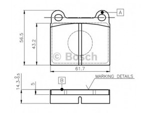 BOSCH 0 986 TB2 000 stabdžių trinkelių rinkinys, diskinis stabdys 
 Techninės priežiūros dalys -> Papildomas remontas
000 420 57 20, 000 420 58 20, 000 420 62 20