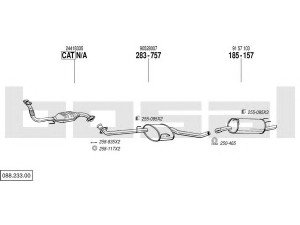 BOSAL 088.233.00 išmetimo sistema 
 Išmetimo sistema -> Išmetimo sistema, visa