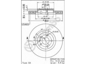 BRECO BS 8094 stabdžių diskas 
 Stabdžių sistema -> Diskinis stabdys -> Stabdžių diskas
60576811, 60621051, 71738909