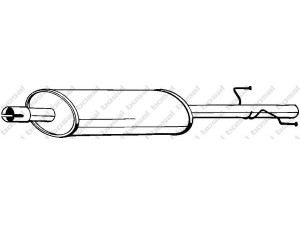 BOSAL 279-347 vidurinis duslintuvas 
 Išmetimo sistema -> Duslintuvas
2D0 253 409 E, 2D0 253 409 L