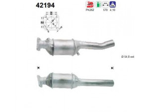 AS 42194 katalizatoriaus keitiklis 
 Išmetimo sistema -> Katalizatoriaus keitiklis
8A0131702DX