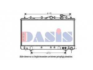 AKS DASIS 560013N radiatorius, variklio aušinimas 
 Aušinimo sistema -> Radiatorius/alyvos aušintuvas -> Radiatorius/dalys
2531034050, 2531034350