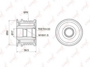 LYNXauto PA-1004 laisvos eigos sankaba, kint. sr. generatorius 
 Diržinė pavara -> Laisvos eigos sankaba, kint. sr. generatorius
611 150 01 60, 611 150 02 15, 611 155 02 15