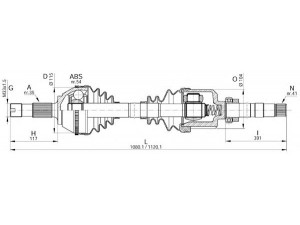 OPEN PARTS DRS6156.00 kardaninis velenas 
 Ratų pavara -> Kardaninis velenas
327309, 327310, 327313, 32735V