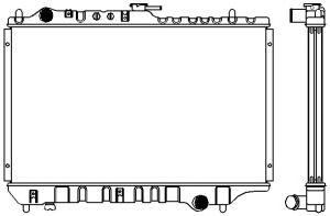 SAKURA  Automotive 1301-0232 radiatorius, variklio aušinimas
