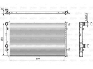 VALEO 701540 radiatorius, variklio aušinimas 
 Aušinimo sistema -> Radiatorius/alyvos aušintuvas -> Radiatorius/dalys
1K0121251AT, 1K0121251CD, 1K0121251DN