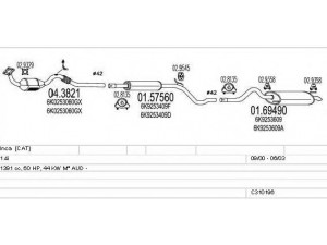 MTS C310196006431 išmetimo sistema 
 Išmetimo sistema -> Išmetimo sistema, visa