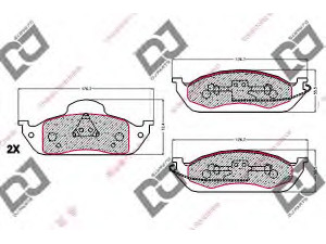 DJ PARTS BP1978 stabdžių trinkelių rinkinys, diskinis stabdys 
 Techninės priežiūros dalys -> Papildomas remontas
16342-00320, 1634200320, A163-420-0020