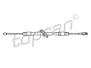 TOPRAN 401 274 trosas, stovėjimo stabdys 
 Stabdžių sistema -> Valdymo svirtys/trosai
210 420 08 85, 210 420 18 85