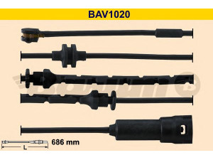 BARUM BAV1020 įspėjimo kontaktas, stabdžių trinkelių susidėvėjimas 
 Stabdžių sistema -> Susidėvėjimo indikatorius, stabdžių trinkelės
51700153, 24427919, 62 38 230