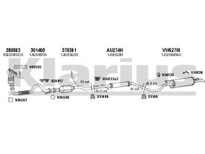 KLARIUS 931222U išmetimo sistema 
 Išmetimo sistema -> Išmetimo sistema, visa