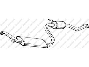 BOSAL 282-409 vidurinis duslintuvas 
 Išmetimo sistema -> Duslintuvas
3-08-16204, 3-08-54941