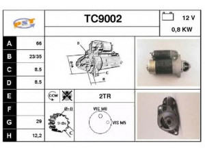 SNRA TC9002 starteris 
 Elektros įranga -> Starterio sistema -> Starteris
5426014R, 5433495R, 5490308R, 5491448R