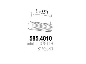 ASSO 585.4010 lanksti žarna, išmetimo sistema 
 Išmetimo sistema -> Išmetimo vamzdžiai
1078119, 8152560