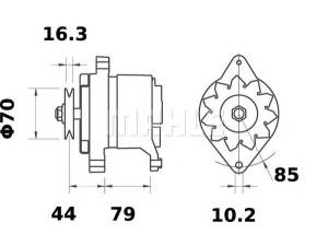 MAHLE ORIGINAL MG 502 kintamosios srovės generatorius