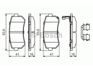 BOSCH 0 986 494 627 stabdžių trinkelių rinkinys, diskinis stabdys 
 Techninės priežiūros dalys -> Papildomas remontas
58302 1GA00, 583020ZA00, 583021HA10