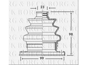 BORG & BECK BCB2766 gofruotoji membrana, kardaninis velenas 
 Ratų pavara -> Gofruotoji membrana