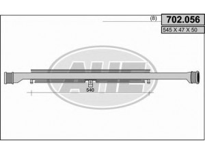 AHE 702.056 tarpinis suslėgto oro aušintuvas, kompresorius 
 Variklis -> Oro tiekimas -> Įkrovos agregatas (turbo/superįkrova) -> Tarpinis suslėgto oro aušintuvas
4F0145731E