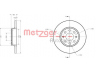 METZGER 6110246 stabdžių diskas 
 Stabdžių sistema -> Diskinis stabdys -> Stabdžių diskas
51806099, 51806103, 51830236, 55700398