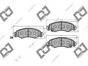 DJ PARTS BP1366 stabdžių trinkelių rinkinys, diskinis stabdys 
 Techninės priežiūros dalys -> Papildomas remontas
1605976, 4704578, 4706835, 55810-83E00