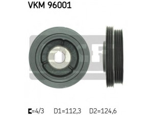 SKF VKM 96001 skriemulys, alkūninis velenas 
 Diržinė pavara -> Dirželio skriemulys
96592001