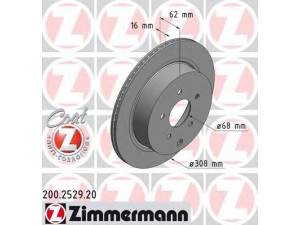 ZIMMERMANN 200.2529.20 stabdžių diskas 
 Stabdžių sistema -> Diskinis stabdys -> Stabdžių diskas
43206-CA000