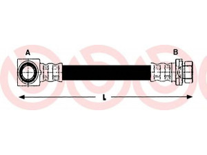 BREMBO T 24 130 stabdžių žarnelė 
 Stabdžių sistema -> Stabdžių žarnelės
1051093, 1071941, 97BG2C339AA, 97BG2C339AB