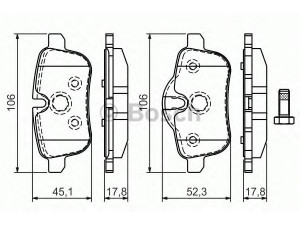 BOSCH 0 986 494 450 stabdžių trinkelių rinkinys, diskinis stabdys 
 Techninės priežiūros dalys -> Papildomas remontas
34 21 6 788 275