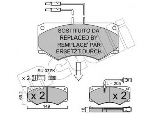 METELLI 22-0014-5 stabdžių trinkelių rinkinys, diskinis stabdys 
 Techninės priežiūros dalys -> Papildomas remontas
9037770