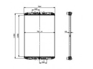 NRF 519541 radiatorius, variklio aušinimas 
 Aušinimo sistema -> Radiatorius/alyvos aušintuvas -> Radiatorius/dalys
1326966, 1364465, 1617340, 1617341