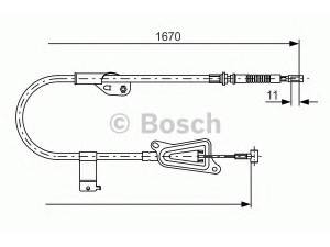 BOSCH 1 987 477 943 trosas, stovėjimo stabdys 
 Stabdžių sistema -> Valdymo svirtys/trosai
36530 BU000