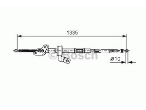 BOSCH 1 987 477 542 trosas, stovėjimo stabdys 
 Stabdžių sistema -> Valdymo svirtys/trosai
46420 42010