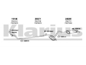 KLARIUS 720355E išmetimo sistema 
 Išmetimo sistema -> Išmetimo sistema, visa