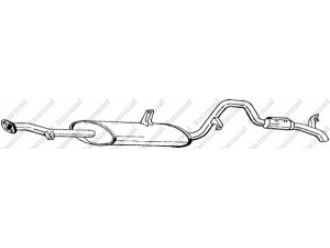 BOSAL 285-131 galinis duslintuvas 
 Išmetimo sistema -> Duslintuvas
14300-60A40, 14300-60A41