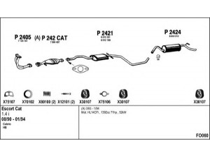 FENNO FO060 išmetimo sistema 
 Išmetimo sistema -> Išmetimo sistema, visa