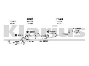 KLARIUS 361305E išmetimo sistema 
 Išmetimo sistema -> Išmetimo sistema, visa