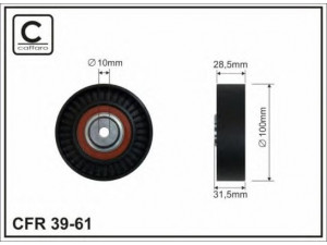 CAFFARO 39-61 kreipiantysis skriemulys, V formos rumbuotas diržas 
 Diržinė pavara -> V formos rumbuotas diržas/komplektas -> Laisvasis/kreipiamasis skriemulys
60602136, 60812349, 60602136, 60812349