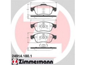 ZIMMERMANN 24914.180.1 stabdžių trinkelių rinkinys, diskinis stabdys 
 Techninės priežiūros dalys -> Papildomas remontas
4106 071 15R, 4406 039 05R, 4106 059 61R