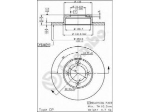 BREMBO 08.4752.10 stabdžių diskas 
 Stabdžių sistema -> Diskinis stabdys -> Stabdžių diskas
40206U7600