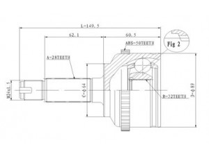 STATIM C.446 jungčių komplektas, kardaninis velenas 
 Ratų pavara -> Sujungimai/komplektas
44014-S1A-E01