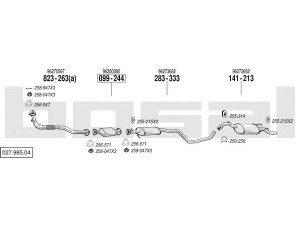 BOSAL 027.985.04 išmetimo sistema 
 Išmetimo sistema -> Išmetimo sistema, visa