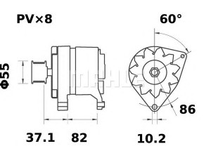 MAHLE ORIGINAL MG 453 kintamosios srovės generatorius
87311827