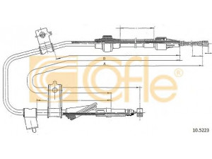 COFLE 10.5223 trosas, stovėjimo stabdys 
 Stabdžių sistema -> Valdymo svirtys/trosai
47510SK3E12, 47510SK3Z50, GVC1057