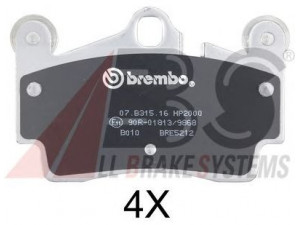 A.B.S. 37365S stabdžių trinkelių rinkinys, diskinis stabdys 
 Techninės priežiūros dalys -> Papildomas remontas
7L0698451B, 955.352.939.00, 955.352.939.01