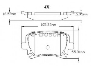 BOSCH F 03B 150 364 stabdžių trinkelių rinkinys, diskinis stabdys 
 Techninės priežiūros dalys -> Papildomas remontas
4F0 698 451 D, 1K0 698 451 G, 8E0 698 451 J