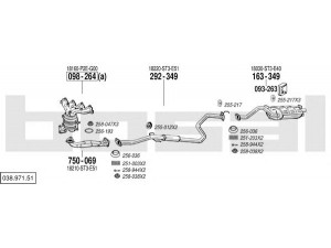 BOSAL 038.971.51 išmetimo sistema 
 Išmetimo sistema -> Išmetimo sistema, visa
